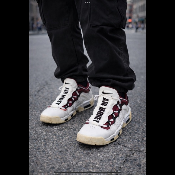Nike Air Money Y2K Streetwear Basketball Sneakers Men’s 12 White Red - Picture 2 of 16